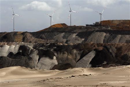 德国能源公司建立的风力涡轮发电机